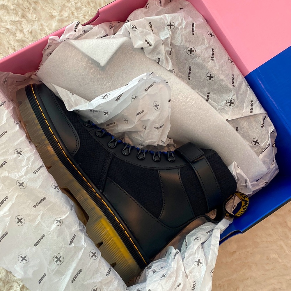 π€ππ©· ATMOS X DR MARTENS COMBS TECH ATMOS BLACK BOOTS MENS 8 WMNS 9 ππ©·π€ - Picture 4 of 16